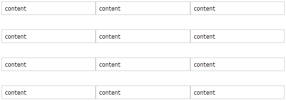 vgap space between rows