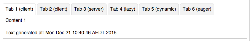 An example tabset
