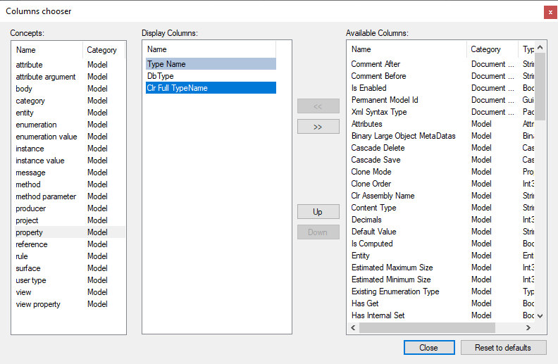 Columns Chooser - Picture 65