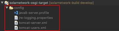 OSGi runtime environment configuration directory